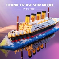 Small Particle Building Blocks Assembly DlY /3688PCS/1878PCS Large Titanic Cruise Ship Block Toys
