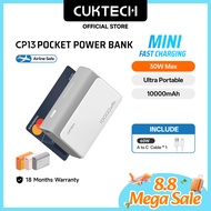【3C  Certification】CUKTECH Mini Powerbank 10000mAh 30W Max Fastcharging Powerbank iP16/15/14