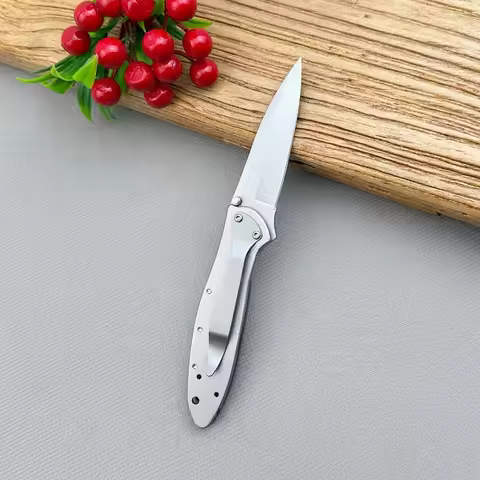 1660 Outdoor EDC Knife High Hardness Folding Pocket Knife 14C28N Blade 410 Stainless Steel Handle Ca