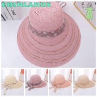 EBINLANDS Straw Hat, UV Protection Casual Fisherman's Hat,  Breathable Foldable Sunscreen Beach Hat