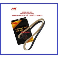 MEAUSU FAN BELT MSFB-6PK-009 6PK1520 Model: PERODUA AVANZA ARUS 2019-2023 F653 1.3 F654 1.5