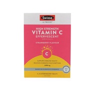 Swisse - 高濃度維他命C 1000mg 泡騰片 - 士多啤梨味 3x30tabs[9311770590082] (平行進口)