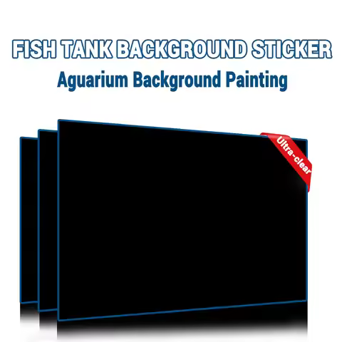 Aquarium Background, Background For Fish Tank ,Black , Aquarium decor, Front Self-Adhesive 2D Flat S