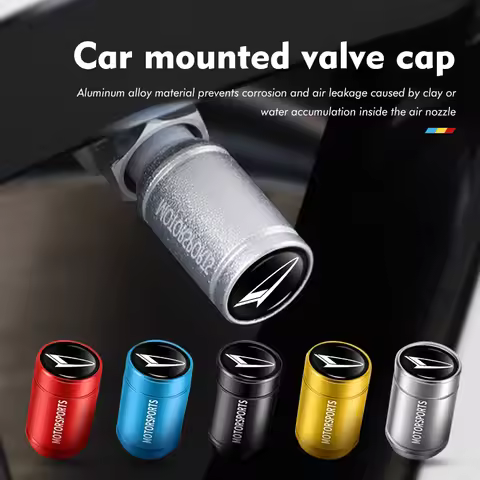 4pcs Car Logo Tire Valve Cover Alloy Wheel Tyre Stem Dust Cap For Daihatsu Yrv Scion Venza Datsun D-