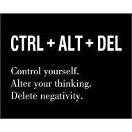 CTRL+ALT+DEL Motivational Wall Art Home Office Decor for Men Inspirational Desk Decor Motivational P