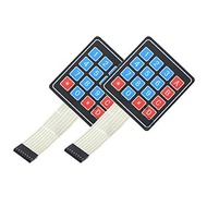 DEVMO 2PCS 4 x 4 Matrix Array 16 Key Membrane Switch Keypad Keyboard Compatible with Ar-duino/AVR/PI