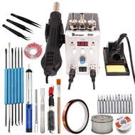 Soldering Station 8586 Electric Soldering Iron And Hot Air 2 Sa 1 Digital Display Rework Weldin