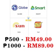 Philippines direct mobile topup reload Globe, Sun, TNT, Smart