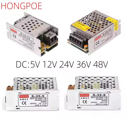 DC 5V 12V 24V 36V 48V Power Supply SMPS 5 12 24 36 48 V AC-DC 220V TO 5V 12V 24V 36 48V1A 2A 3A 5A 1