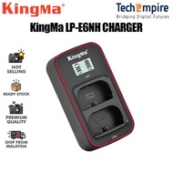 KingMa DSLR Camera Battery LP-E6NH LP-E6 LCD Dual Charger Set for Canon 5D MKIV 5D MKIII EOS R R5 R6