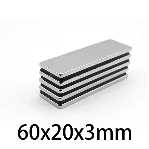 60x20x3mm Powerful Magnets Strong Block Magnets For Fridge, DIY, Building, Scientific, Craft, Educat