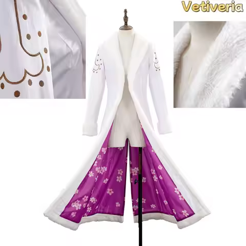 Women Nico Robin Cosplay Costume Fantasia Roleplay Coat Long Jacket Outfit TV Pirate Adult Halloween