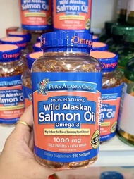 Exp.02/2027🔥🔥Pure Alaska Omega Wild Alaskan Salmon Oil 1000 mg 210 Softgels