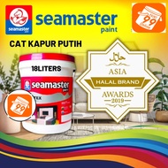 Seamaster Wall-Tex (18 Liter White) Arcylic Emulsion Paint Wall Paint Cat Dinding Dalam Cat Dalam Ru