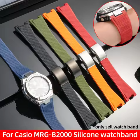 5 Colors Silicone watchband For Casio G-Shock 5625 MRG-B2000 Waterproof Spor watch Strap Men's brace