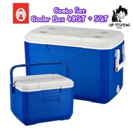 Coleman Cooler Combo Box 48qt / 45L With Box ( 5qt ) Blue and Red Cooler Box