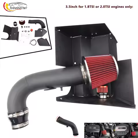 Kit Tubería Admisión Aire Frío 3.5'' para VW MK7/7.5 GTI Golf/AllTrack/Sportwagen 2015+ y Audi A3 S3