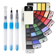 MEEDEN ชุดสีน้ำแบบพกพา 42 สีพร้อมแปรง 4 ชิ้น