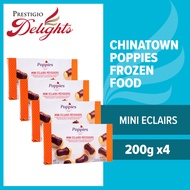Chinatown Poppies Mini Eclair 200g Bundle of 4 (Frozen Food)