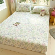100% Cotton 1000TC Floral Printed Fitted Bedsheet Single / Queen / King Size Bedsheet Cadar Floral B