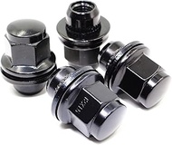 Set of 4 12x1.5 Veritek Mag OEM Factory Washer Style Black Lug Nuts for Toyota Tacoma 4 Runner SR5 P