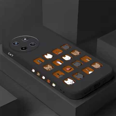 Cute Cat Pet Phone Case For OPPO Realme 14 13 12 11 10 9 9i 8 8i 7 Pro Plus C35 C21Y C25Y C25 4G 5G 