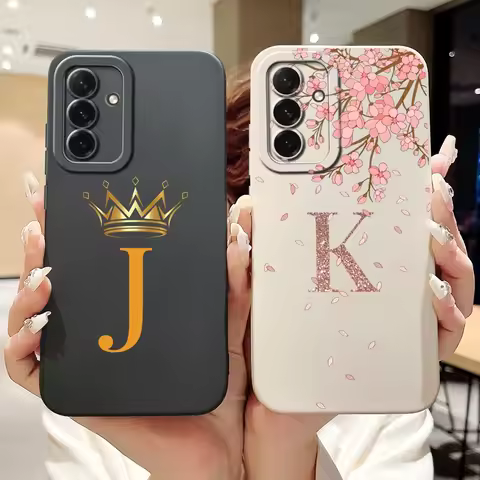 For Samsung Galaxy A16 5G Case A26 A36 A56 Cute Crown Letters Cover Soft TPU Phone Case For Samsung