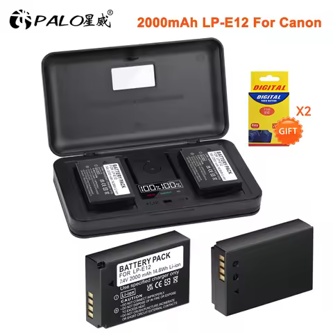 LP-E12 LP E12 LPE12 Camera Battery for Canon EOS M EOS M M2 EOS M10 M50 M100 Rebel SL1 100D Kiss X7 