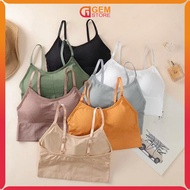 Women's Bra Women's Clothes Plain Pattern Without Wire/Croptop Underwear Fashionable Bra/Woman Sport Bra Push Up GEMstore P48