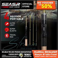 SEASIR Silent Stream Ejection BFS 4 Sections Fihsing Rods Carbon Fiber Travel Rod Z-Type Guide Rings