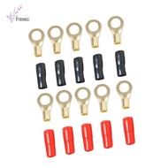 [Freneci] 5 Pairs 8 AWG Car Audio Ring Terminal Wiring Connector Gold-plated Durable