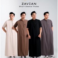 DNINE THOBES - Zavian Men's Short Sleeve Twill Fusion Robe
