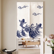 Velcro Doorway Curtain, Kitchen Partition Door Curtain,Marvelous Mountain Tapestry for Wall Hanging, Japanese Noren Bedroom Partition Kithchen Divider Bathroom Door Decor