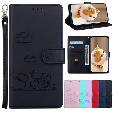 Leather Wallet Case For Tecno Camon 12 15 16 17P 18P 18i 17 18 Pro 18 Premier Flip Anti-Fall Phone C