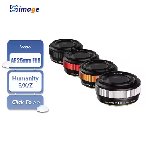 SGimage AF 25mm F1.8 Auto Focus Standard Prime Camera Lens for Portrait Photography with Sony E Fuji