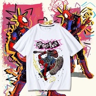 Marvel Anime Movie Peripheral T-shirt Punk Spider-Man Across the Universe Loose