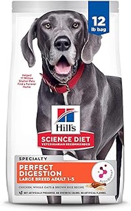 Hill's Science Diet Adult Large Breed Dog Dry Food, Perfect Digestion, Chicken Recipe, 12 lb. Bag