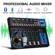 F4/f7 4-Channel Stereo Mixer, Portable Professional Mixer for Live Stage Music Broadcasting.