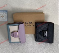 Coach Pepper超美琺瑯扣兩折女短夾 鈔票零錢卡片都可放  尺寸119.5#coach 蔻馳