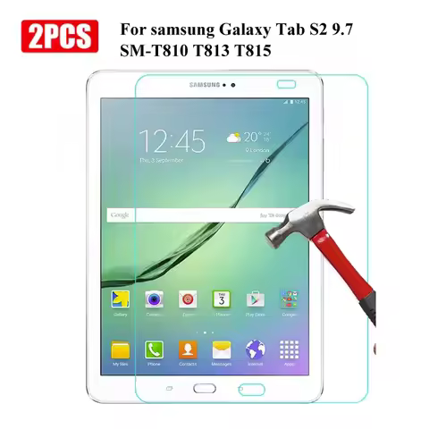 2PCS HD Tempered Glass For Samsung Galaxy Tab S2 9.7 inch T810 T813 T815 T819 Tablet Screen Protecto