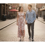 Streetwear wide-leg pants set