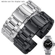 Bracelet Stainless Steel Solid Watch Chain 24mm-30mm Universal Watch Black Metal Solid