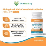 Piping Rock Kids Chewable Probiotics 3 Billion CFU, 60 Chewable Tablets (Fridge 1), Health Supplement - Vitadeals