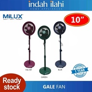 Milux 10'' Kipas Berdiri Gale Fan (Green / Blue / Velvet) MGF-10