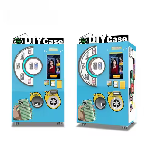 Customized AI Phone Case Vending Machine Automatic HD UV English Metal Coin Operated Shopping Games 