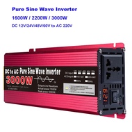 Pure Sine Wave Inverter 1600w 2200w 3000w 12v 24V 36V 48V To 220v Car Solar Inverter Portable Power 