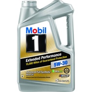 Mobil 1 Extended Performance Full Synthetic Motor Oil 5W-30, 24 000 KM / 15 000 Miles, 5 Quart/4.73 