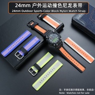 Ready Stock 24mm Color Striped Nylon Replacement Watch Band Fit Casio G-Shock GA900 GA2000 GA2300 GA