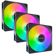 120mm Case Fan 3 Pack RGB Fans, FS-120 High Performance Quiet 120mm Cooling PC Fans, with Hydraulic 