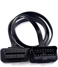 Skycityworld Auto Car OBD2 Male to OBD Female 16 Pin J-1962 Flat Thin Extension Cable Diagnostic Too